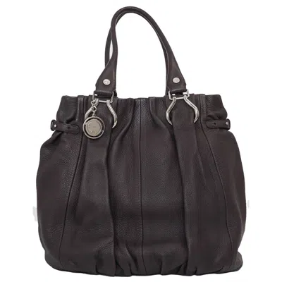 Pre-owned Celine Dark Brown Leather Shoulder Bag ()