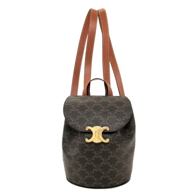 Pre-owned Celine Dark Brown Pvc Backpack ()