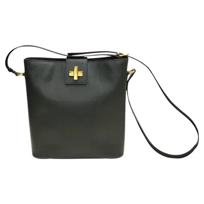 Pre-owned Celine Dark Green Leather Shoulder Bag