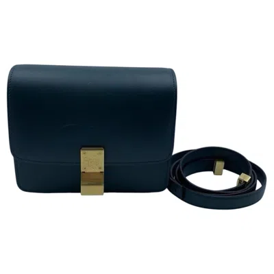 Pre-owned Celine Dark Green Small Classic Box Bag In Box Calfskin