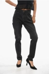 Celine Dark Wash Jeans With Logo-button 15cm In Black