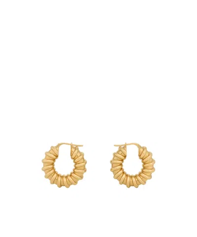 Celine Défilé Torsade Hoops In Brass With Gold Finish