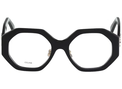 Celine Demo Geometric Ladies Eyeglasses Cl50161f 001 52 In Neutral