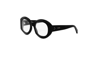 Celine Demo Round Ladies Eyeglasses Cl501491 001 53 In Metallic