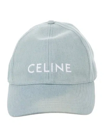 Pre-owned Celine Denim Baseball Cap In Blue