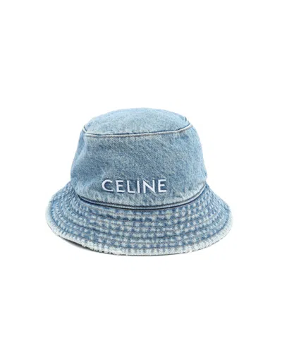 Celine Céline Denim Bucket Hat In Blue
