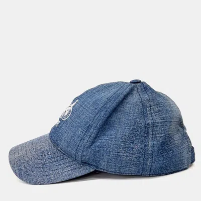 Pre-owned Celine Denim Cap In Blue