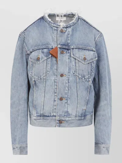 Celine Clear Waterfall Trucker Jacket In Blue