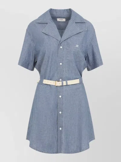 Celine Denim Dress In Blue