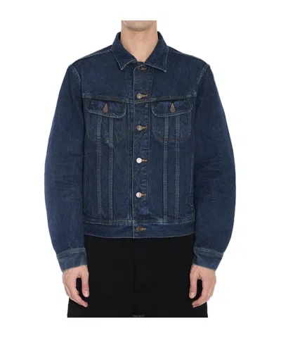CELINE TRUCKER JACKET IN ROYAL INDIGO WASH DENIM