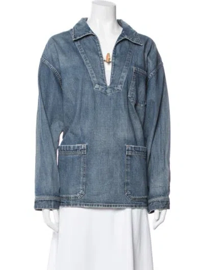 Pre-owned Celine Denim Jacket In Blue