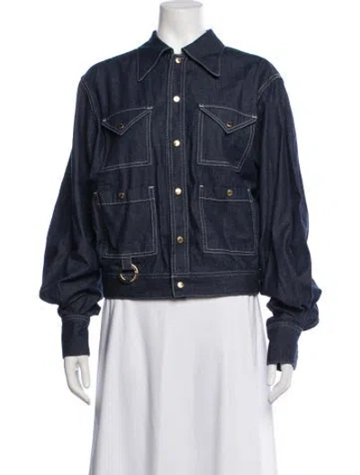 Pre-owned Celine Denim Jacket In Blue