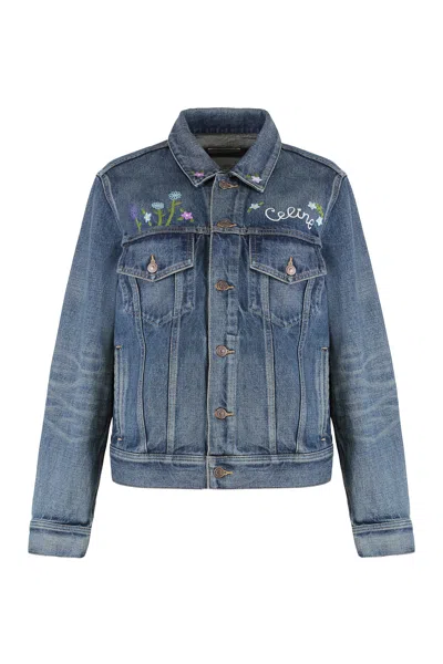 CELINE DENIM JACKET WITH EMBROIDERY