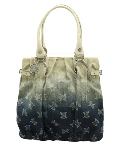 Celine Denim Leather Tote Bag (authentic Pre-loved) In Multi