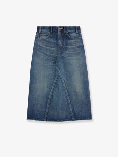 CELINE DENIM MIDI SKIRT
