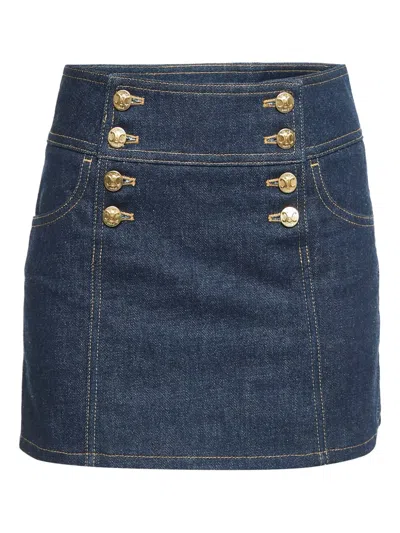 Pre-owned Celine Denim Mini Skirt In Blue