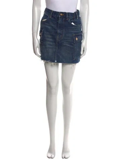 Pre-owned Celine Denim Mini Skirt In Blue