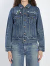 Celine Vintage Inspired Denim Jacket Pockets In Blue