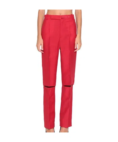 Celine Detachable Casual Pants In Red