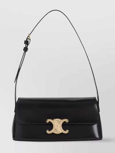 Celine Diane Shoulder Bag Adjustable Strap In Black