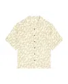 Celine Digital Printing Viscose Loose Hawaiian Shirt In White