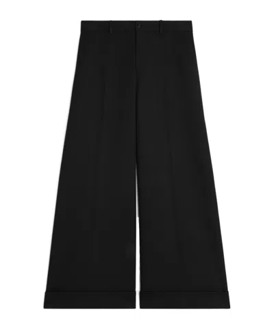 Celine Dock Trousers In Wool And Mohair Gabardine In Black