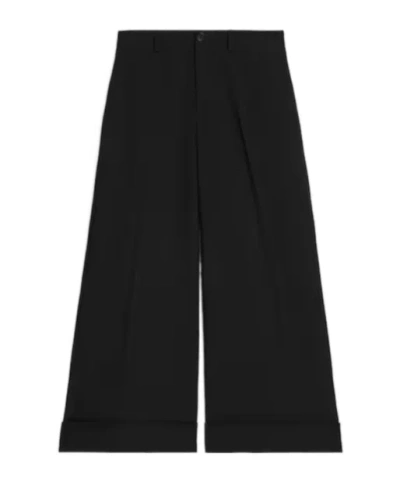 Celine Docks Trousers In Wool Gabardine In Black