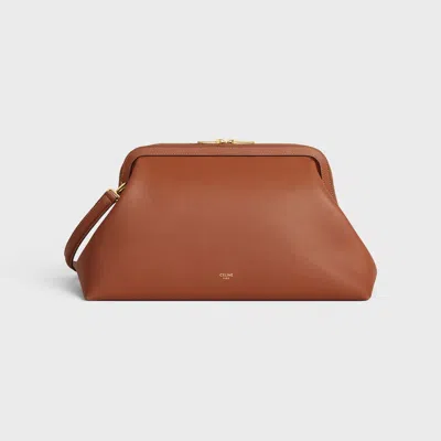 Celine Doctor Leather Clutch Bag In Tan