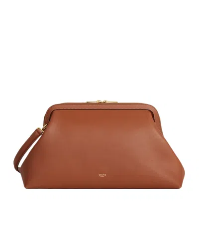Celine Doctor Pouch In Supple Natural Calfskin In Brown