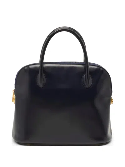 Pre-owned Celine Dome Leather Tote Bag In Blue