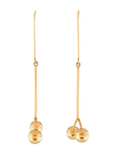 Pre-owned Celine Double Ball Drop Earrings In Multi
