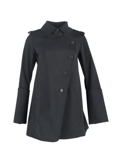 Pre-owned Celine Double-breasted Trench Coat In Black