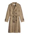 Celine Double-breasted Trench Coat In Brown