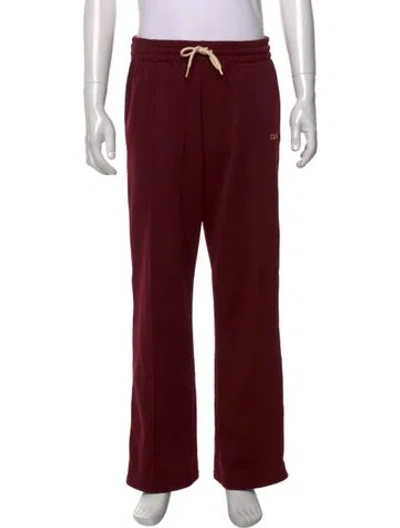 Pre-owned Celine Double Face Jersey Tracksuit Pants Joggers W/ Tags In Burgundy