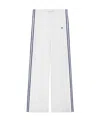 Celine Double-faced Jersey Track Pants In Off-white/navy Blue