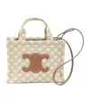 Celine Double Handle Trumpet Shoulder Bag In Nude