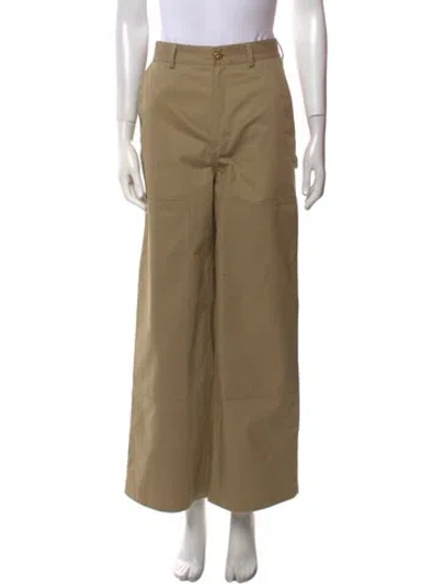 Pre-owned Celine Double Knee Trouser Wide Leg Pants In Neutral