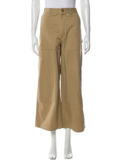 Pre-owned Celine Double Knee Wide Leg Pants In Neutral