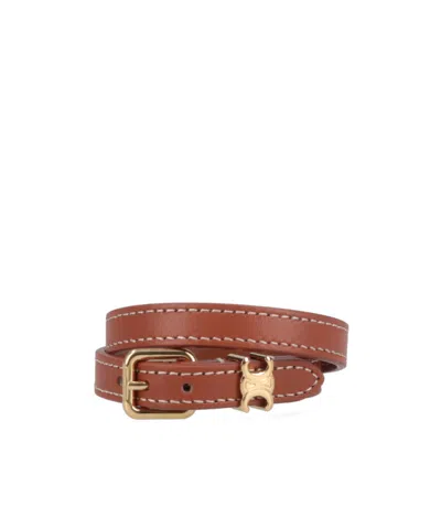 Celine Double Layer Bracelet In Yellow
