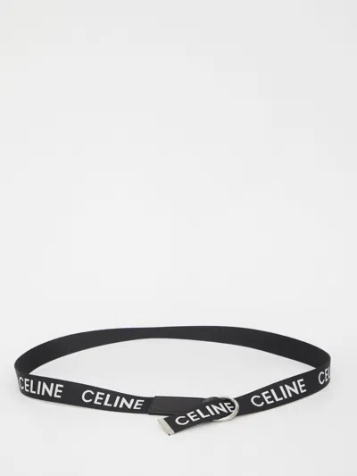 Celine Double Ring Belt In Black