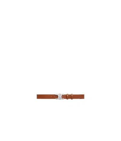 Celine Double-sided Belt In Brown