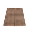 Celine Mini Wool Skirt A-line Silhouette In Brown