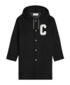 Celine Double-sided Wool Parka Coat In Black