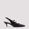 Celine Women Judy Leather Double Strap Mary Jane Slingback In Black