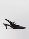 Celine Women Judy Leather Double Strap Mary Jane Slingback In Black