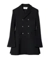 Celine Double-breasted Coat In Black