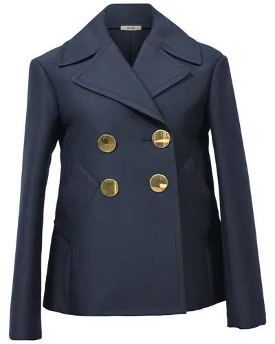 Pre-owned Celine Double-breasted Peacoat, Size Fr, 36 (authentic Pre-loved)