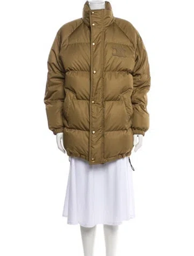 Pre-owned Celine Down Coat In Green