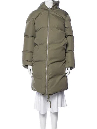 Pre-owned Celine Down Coat In Green