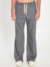Celine Men Drawstring Cashmere Pants In Gray